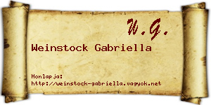 Weinstock Gabriella névjegykártya
